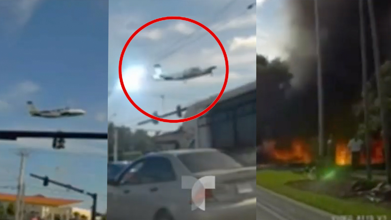 Captado En Cámara Accidente Fatal De Una Avioneta