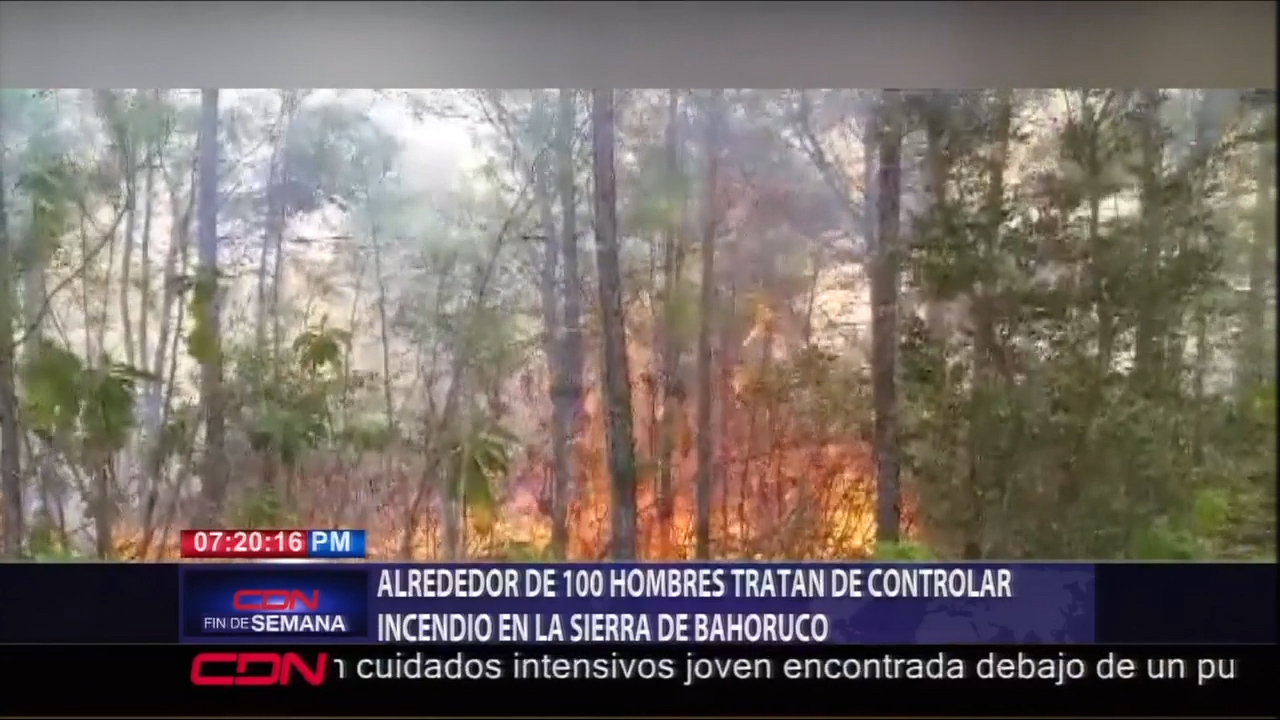 Alrededor De 100 Hombres Tratan De Controlar Incendio En La Sierra De Bahoruco
