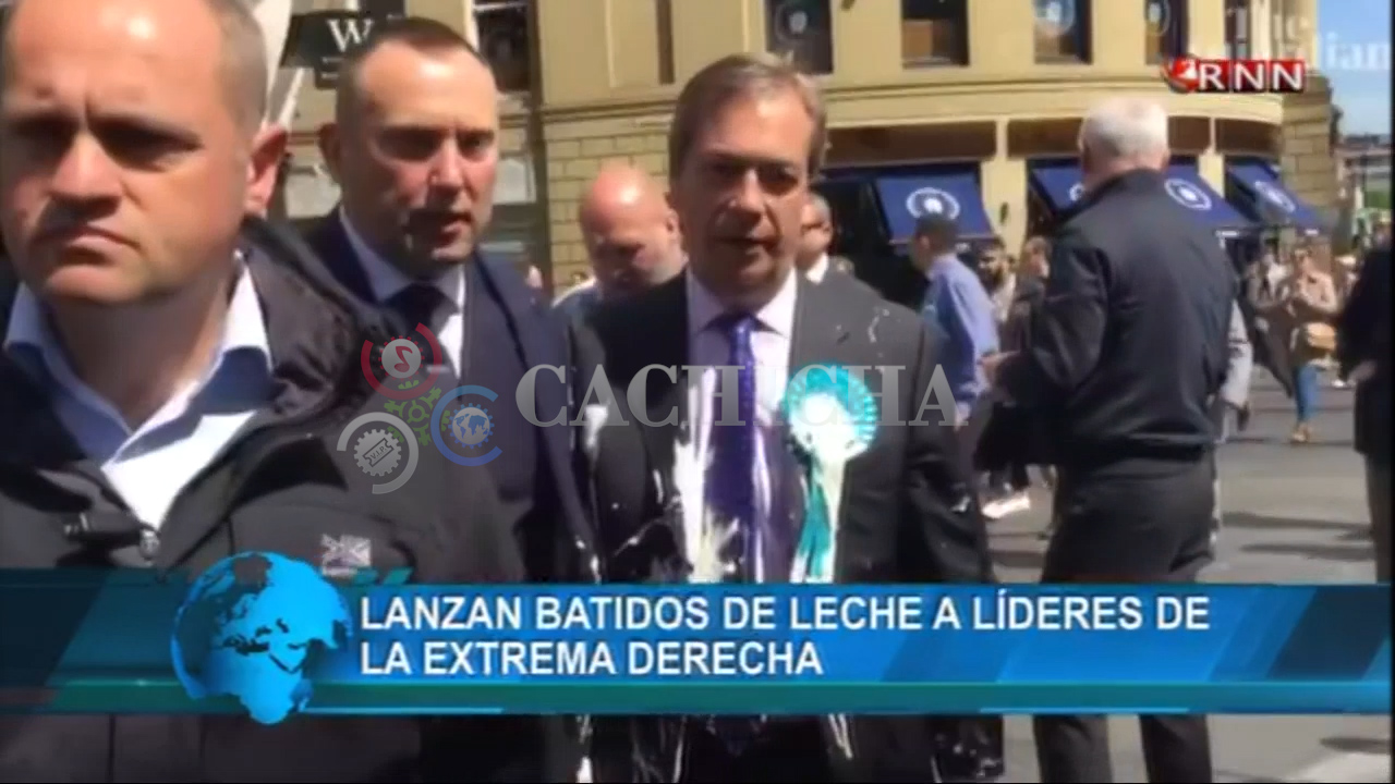 Lanzan Batidos De Leche A Líderes De La Extrema Derecha