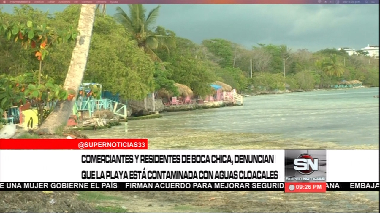 Comerciantes Y Residentes De Boca Chica Denuncian Que La Playa Está Contaminada De Aguas Cloacales
