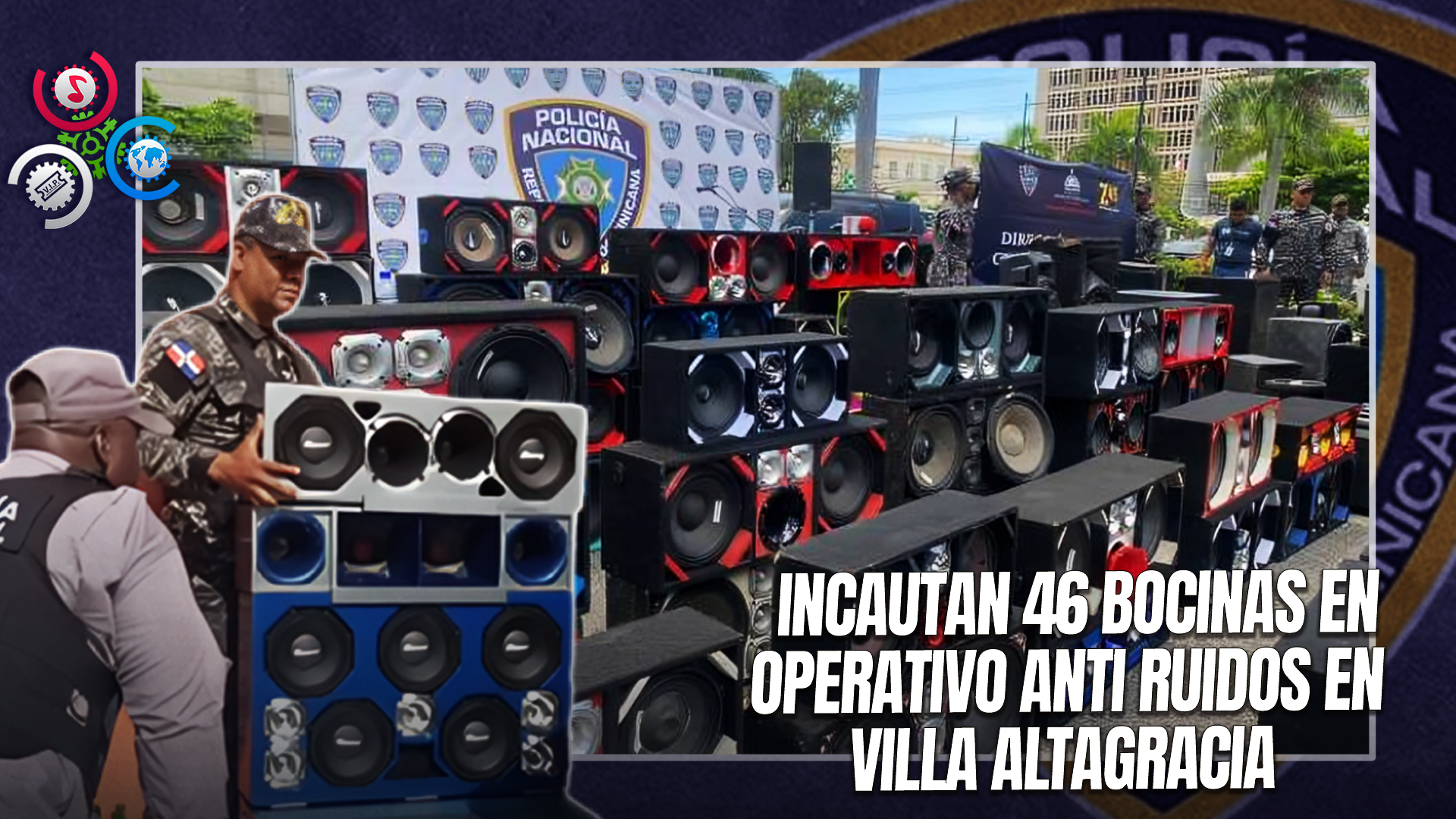 Incautan Bocinas Y Detienen Jóvenes En Operativos Antirruidos Y Carreras Clandestinas En Villa Altagracia