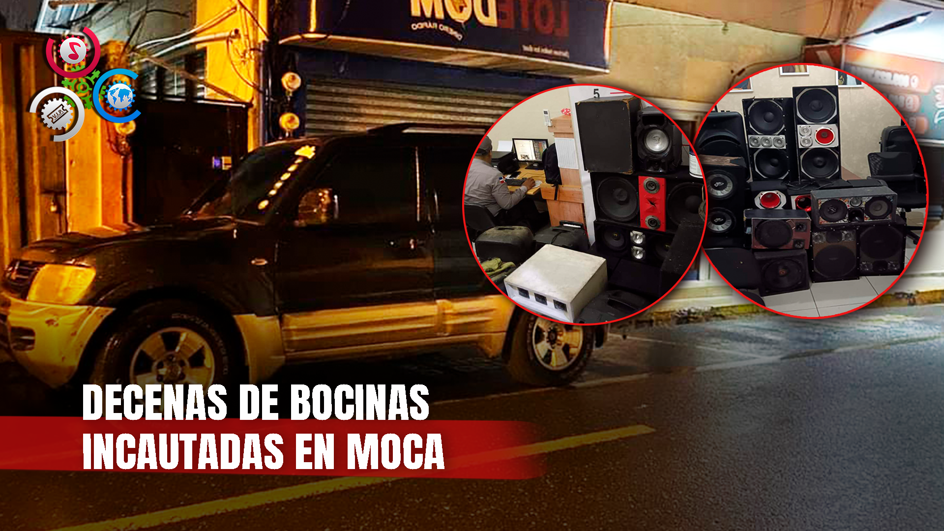 Operativo Policial En Moca: Incautación De Decenas De Bocinas Por Contaminación Sónica