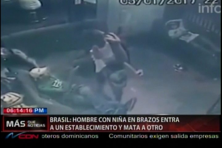 En Brasil, Un Hombre Con Una Niña En Brazos Entra A Un Establecimiento Público Y Mata A Otro De Un Disparo En La Cabeza