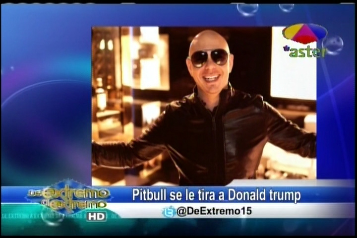 El Cantante “Pitbull” Se Le Tira A Donald Trump