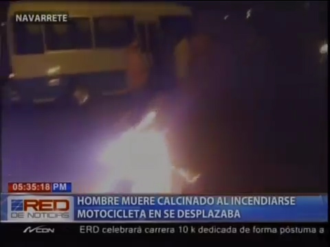 Hombre Muere Calcinado Al Incendiarse Motocicleta En   Que Se Desplazaba #Video