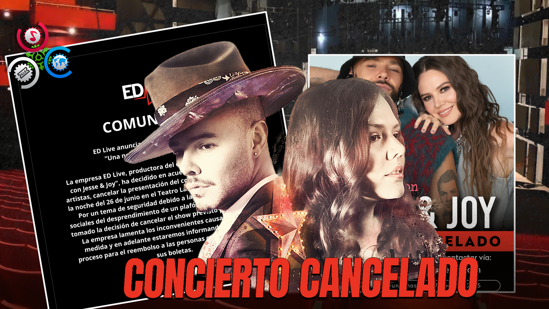 Cancelan Concierto De Jesse & Joy En El Teatro La Fiesta Tras Desprendimiento De Plafón Acústico