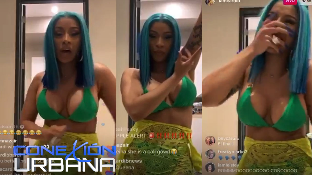 Cardi B Demuestra Que Es Mas Dominicana Que El Plátano. Se Amarga Escuchando A Romeo