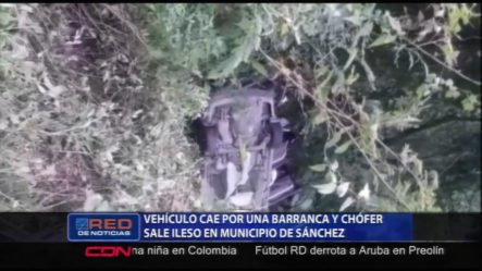 Vehículo Cae Por Una Barranca Y Chófer Sale Ileso En Municipio De Sánchez