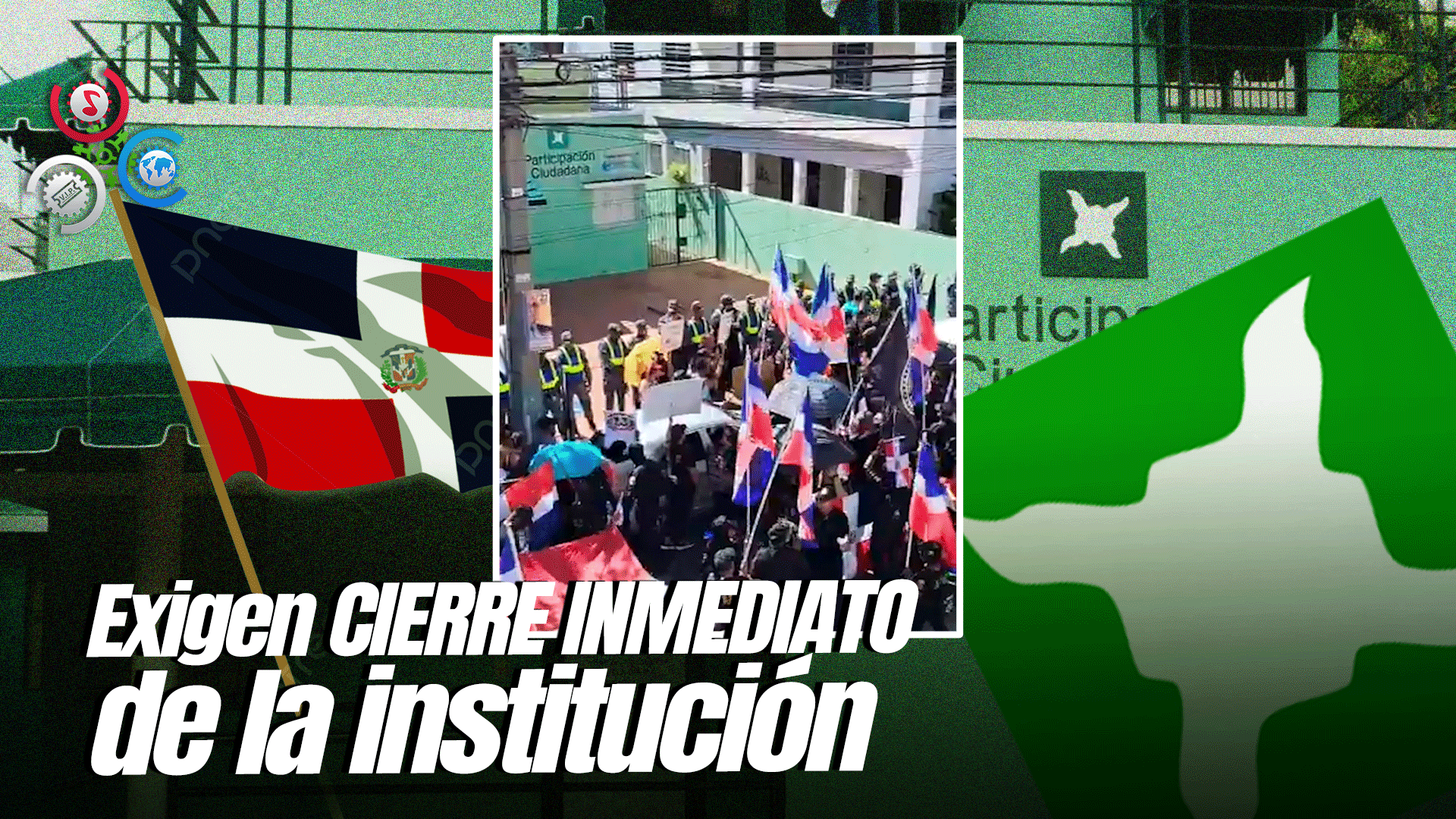 Dominicanos Se Manifiestan Con Bandera En Mano Frente Participación Ciudadana Tras Escándalos