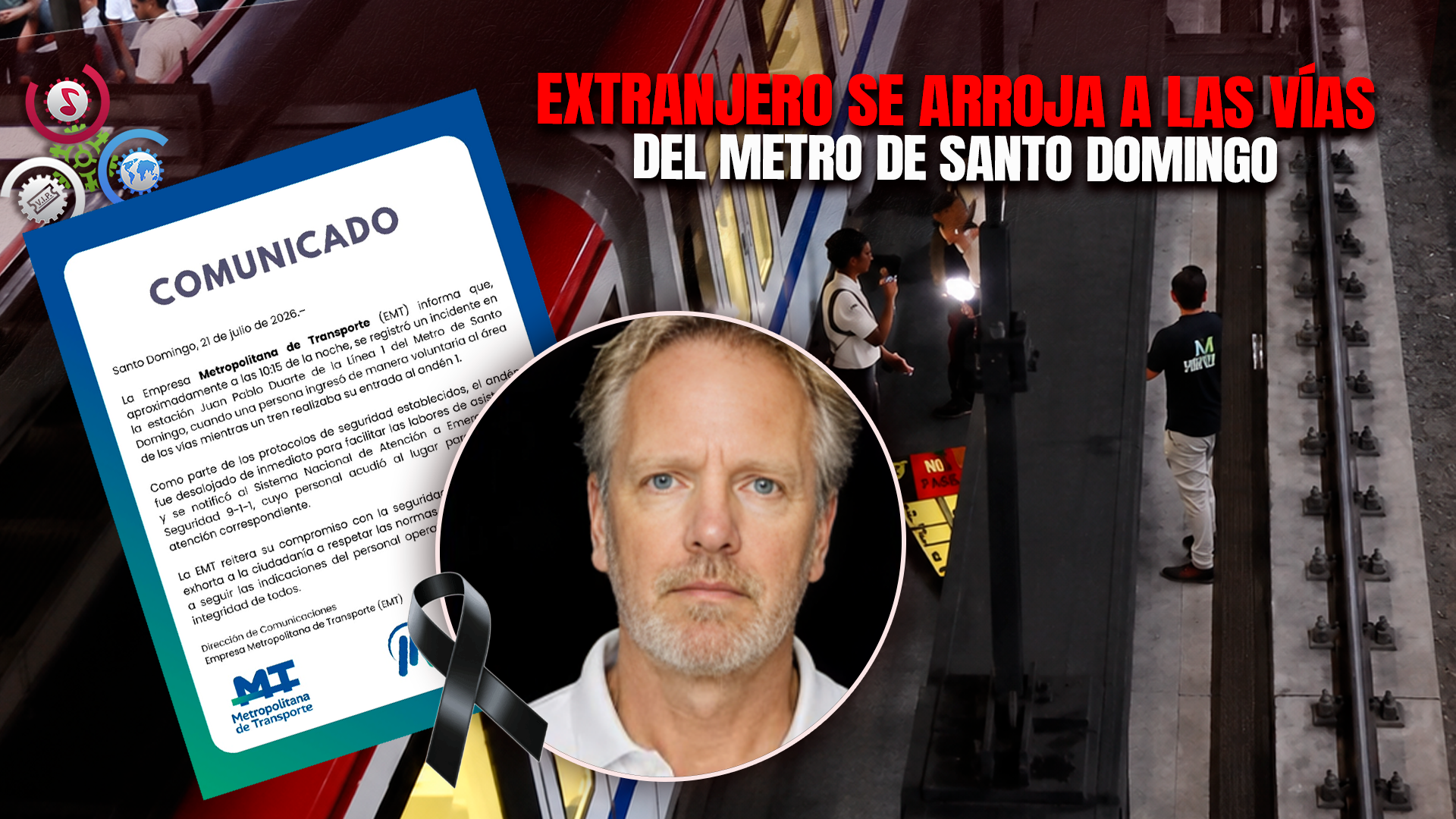 Ciudadano Alemán Se Lanza A Las Vías Del Metro De Santo Domingo; Autoridades Activan Protocolo De Emergencia