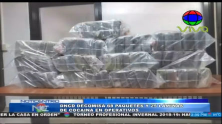 DNCD Decomisa 68 Paquetes Y 25 Láminas De Cocaina En Operativos