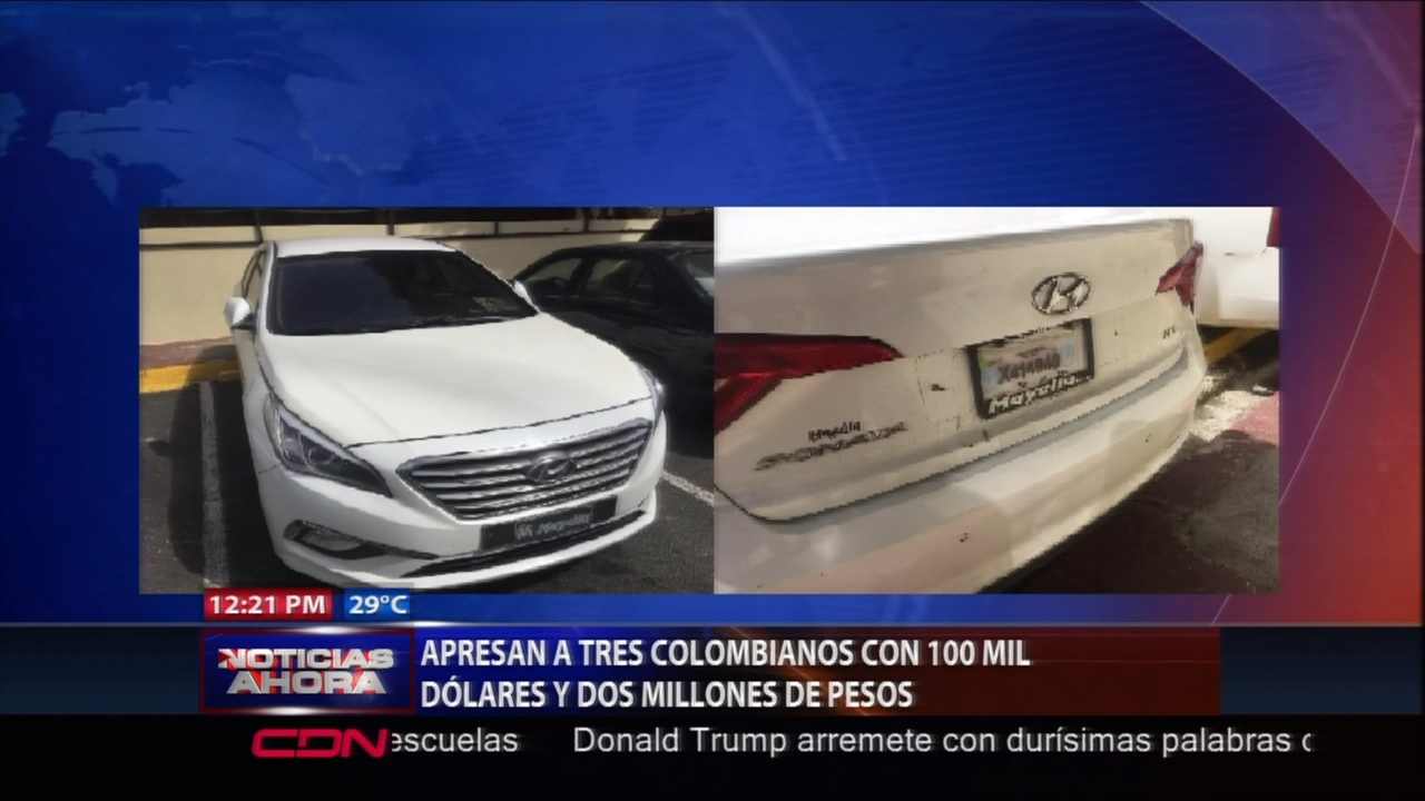 Fueron Apresados En Una Plaza Del DN 2 Mujeres Y Un Hombre Con 100 Mil Dólares Y Dos Millones De Pesos