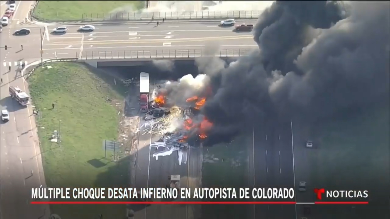 Choque En Cadena Desata Un Infierno En Autopista De Colorado