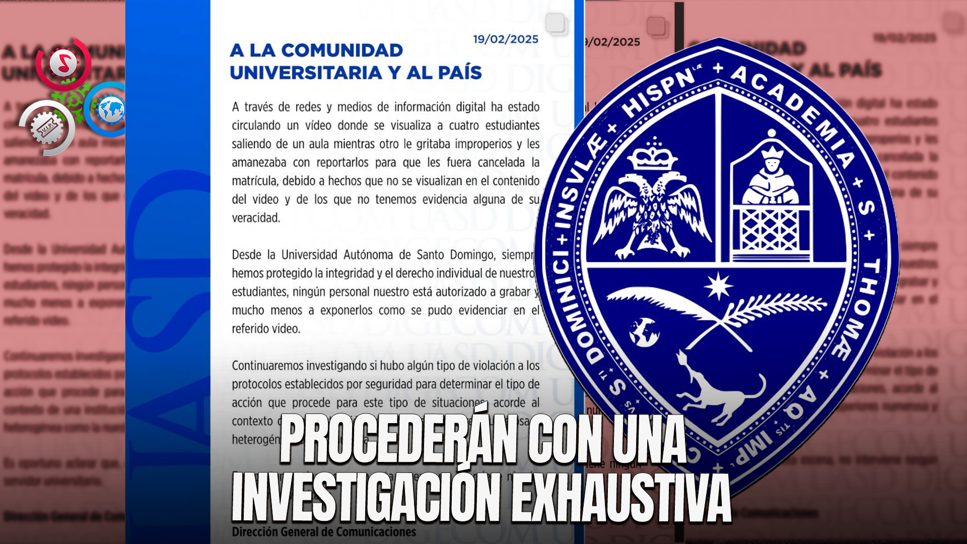  UASD Se Pronuncia Sobre Video De Estudiantes En Supuestas Práctica Sexuales En El Recinto