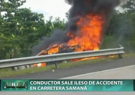 Conductor Sale Ileso De Accidente A Alta Velocidad En Carretera Samaná #Video