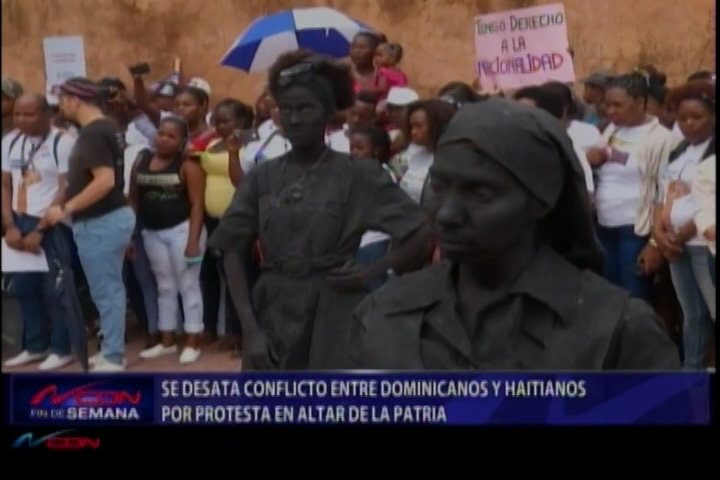 Grandes Conflicto Entre Dominicanos Y Haitianos Por Protesta En El Altar De La Patria