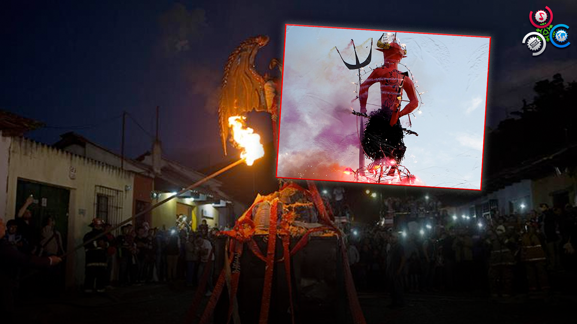 Comunidad De Guatemala QUEMA AL DEMONIO PARA ALEJARLO