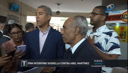 El PRM Interpone Querella Contra El Alcalde Abel Martínez