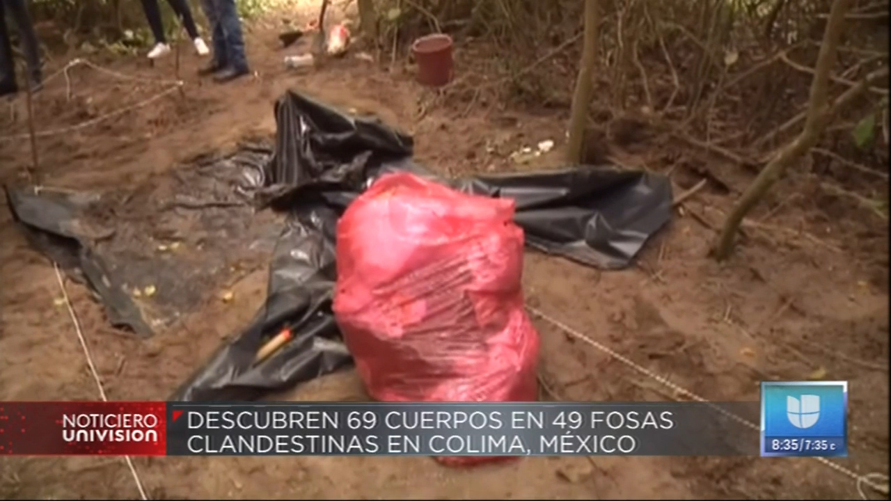 Descubren 69 cuerpos en 49 fosas clandestinas en Colima, México