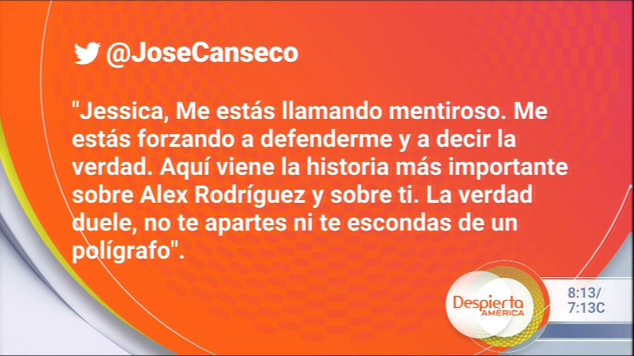José Canseco Desmiente A Su Ex Y Reta A Alex Rodríguez A Realizarse Prueba De Polígrafo