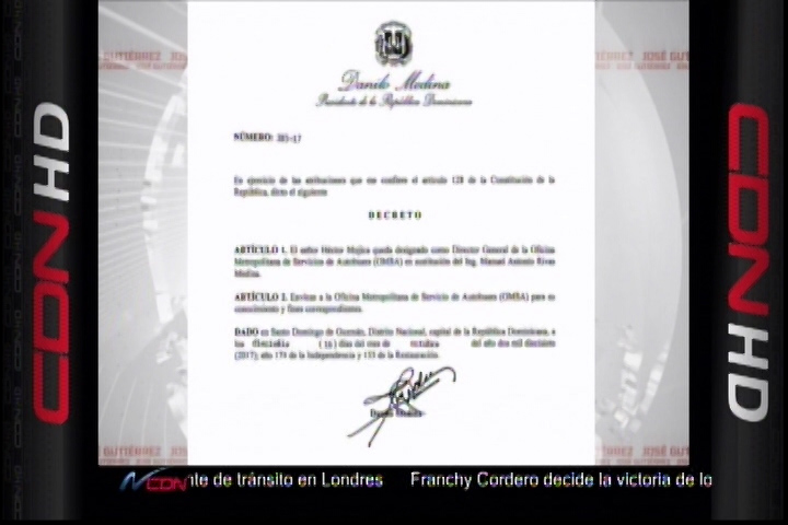 Presidente Danilo Medina Destituyó Al Presidente De La OMSA