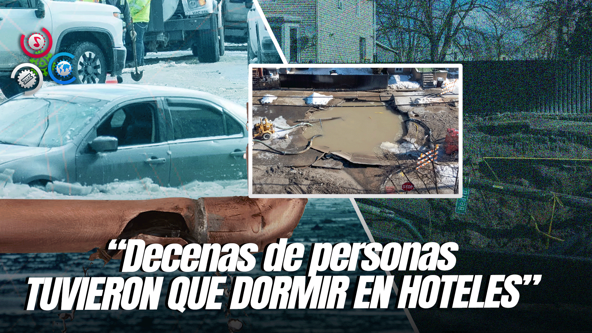 Vehículos Quedan Congelados Tras Ruptura De Tubería Que Inundó Calles De Un Vecindario En Detroit