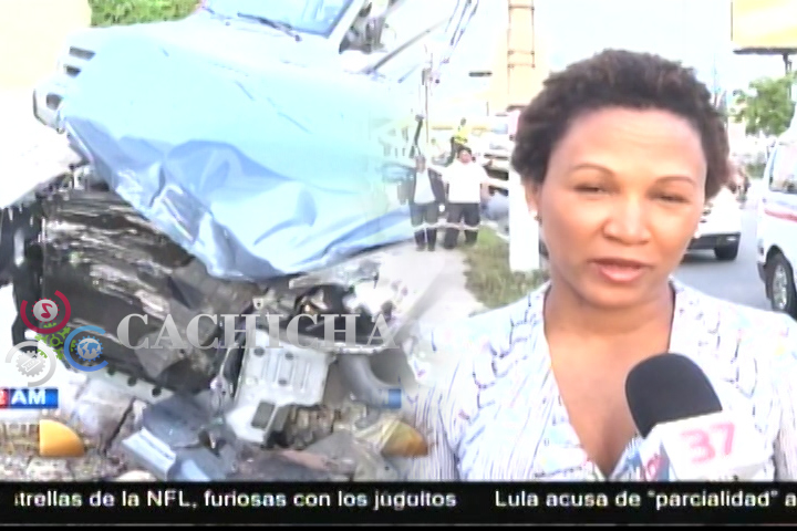 La Periodista Edith Febles Sufre Aparatoso Accidente De Tránsito En La 27 De Febrero