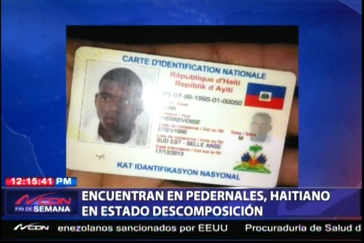 EN Pedernales, Encuentran Un Nacional Haitiano En Estado De Descomposición
