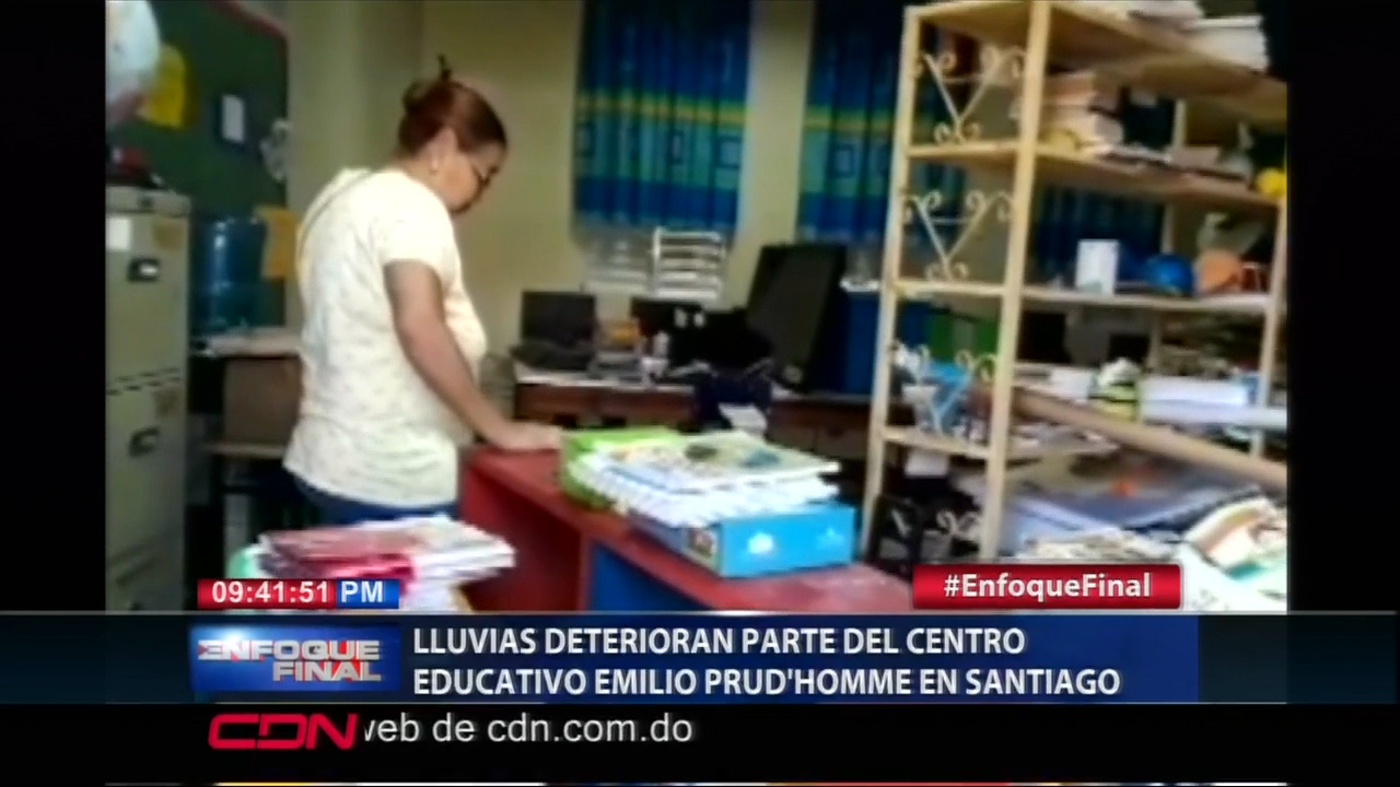 Lluvias Deterioran Parte Del Centro Educativo Emilio Prud’Homme En Santiago
