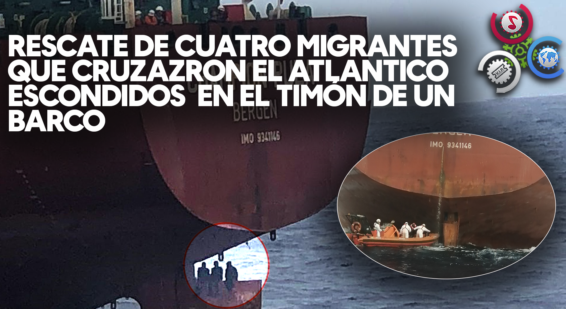 Rescate De Cuatro Migrantes Que Cruzaron El Atlántico Escondidos 13 Días En El Timón De Un Barco