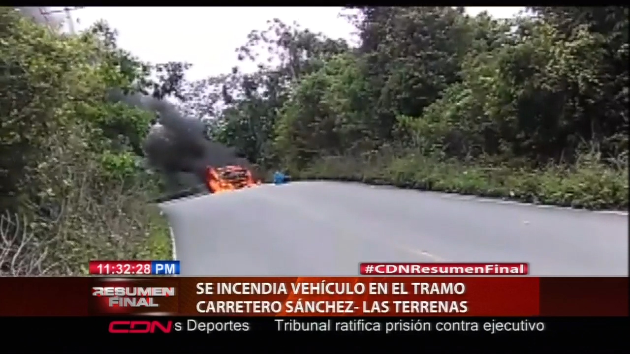 Se Incendia Vehículo En El Tramo Carretero Sánchez – Las Terrenas