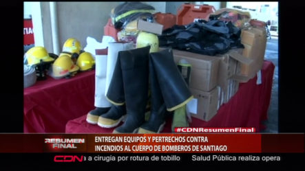 Entregan Equipos Y Pertrechos Contra Incendios Al Cuerpo De Bomberos De Santiago