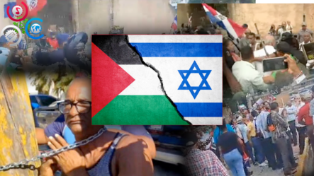 Dominicanos Se Enfrentan A TROMPADAS Por Israel Y Palestina Frente A PUERTA DEL CONDE