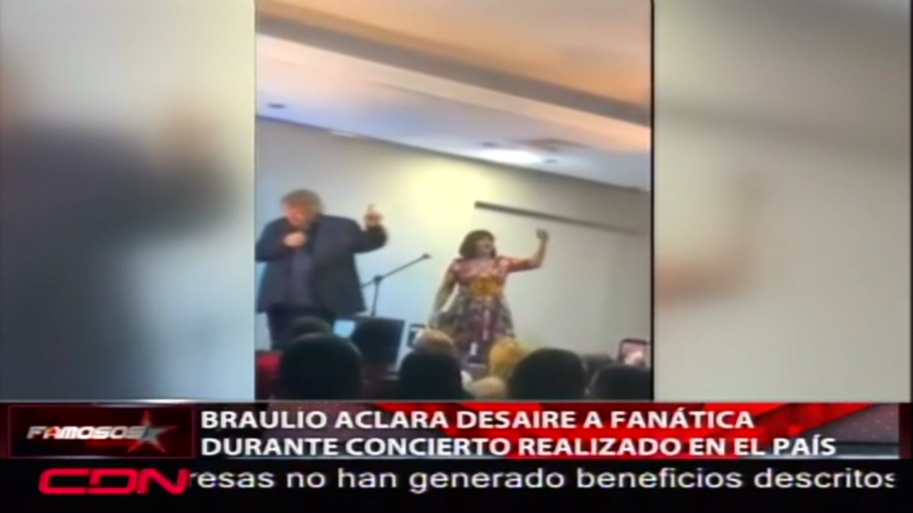 El Cantante Braulio Aclara Lo Ocurrido Con Fanática En Concierto
