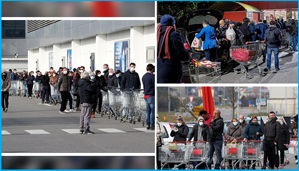 Largas Filas Para Comprar En Medio De Cuarentena 