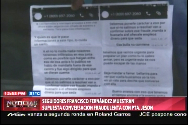 Seguidores De Francisco Fernández Muestran Supuesta Conversación Fraudulenta Con Junta Electoral En Santo Domingo