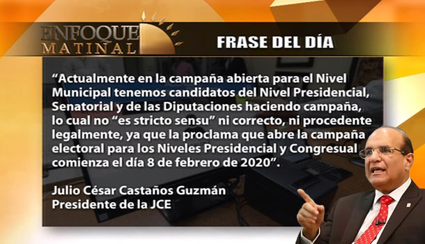 Enfoque Matinal: La Autoridad De La JCE Se Está Viendo Humillada A Diario, Ya Que Nadie Le Hace Caso