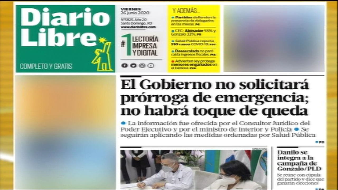Las Principales Portadas De Los Periódicos En El Día De Hoy 26 De Junio Del Año 2020
