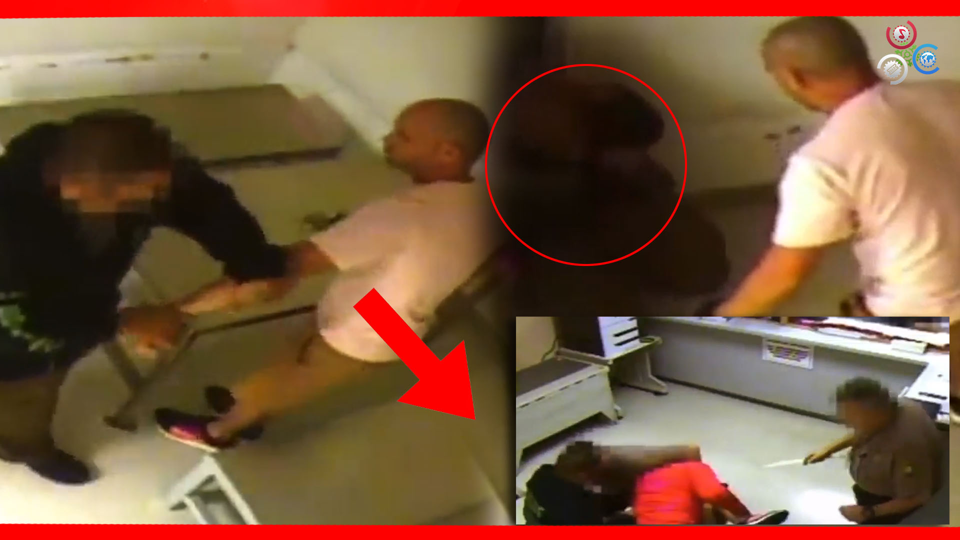 ¡No Creerás Como Este Hombre Golpea Salvajemente A Este Policía Dentro Del Mismo Cuartel!