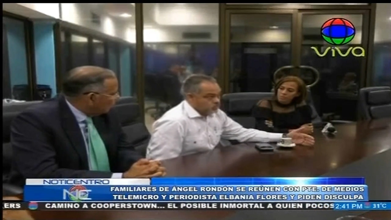 Familiares De Ángel Rondón Se Reúnen Con Presidente De Telemicro Y Periodista Elbania Flores Y Le Piden Disculpas