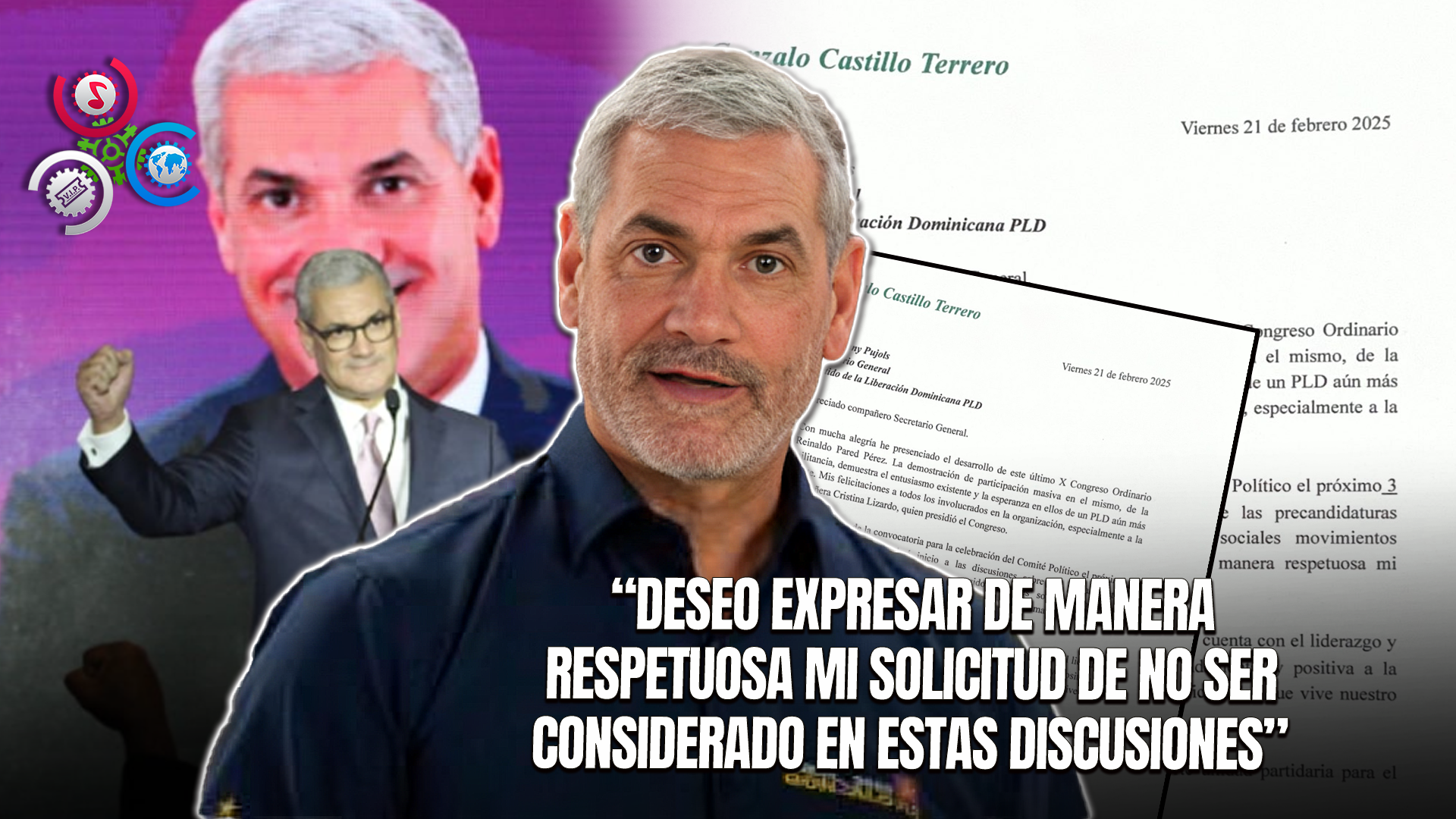 Gonzalo Castillo Pide Al PLD No Incluirlo En Precandidaturas Presidenciales