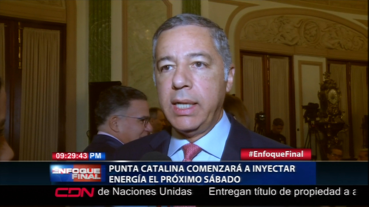 Ministro De Hacienda Informó Que Próximo Sábado Punta Catalina Comenzará Inyectar Energía