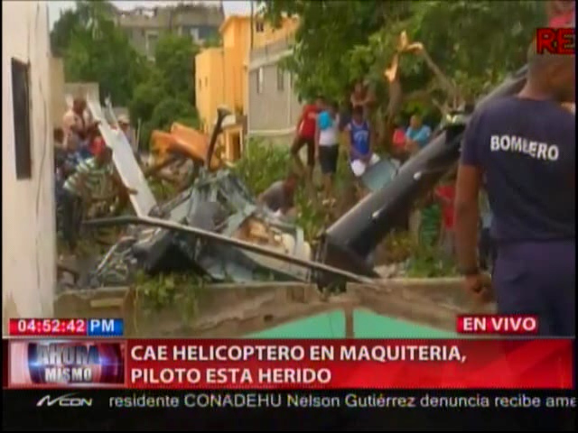 De último Minuto: Se Estrelló Un Helicóptero Sobre Una Casa En El Sector De Maquiteria En Santo Domingo Este