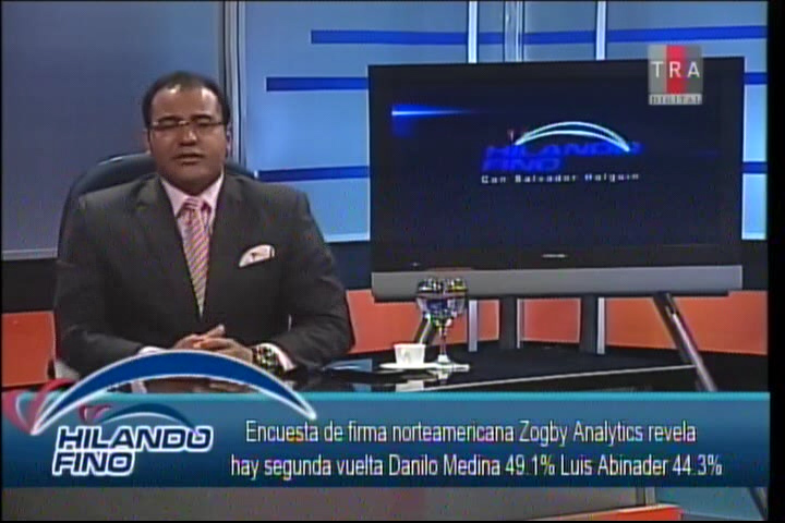 Encuesta De Firma Norteamericana Zogby Analytics Revela Hay Segunda Vuelta Danilo Medina 49.1% Luis Abinader 44.3%