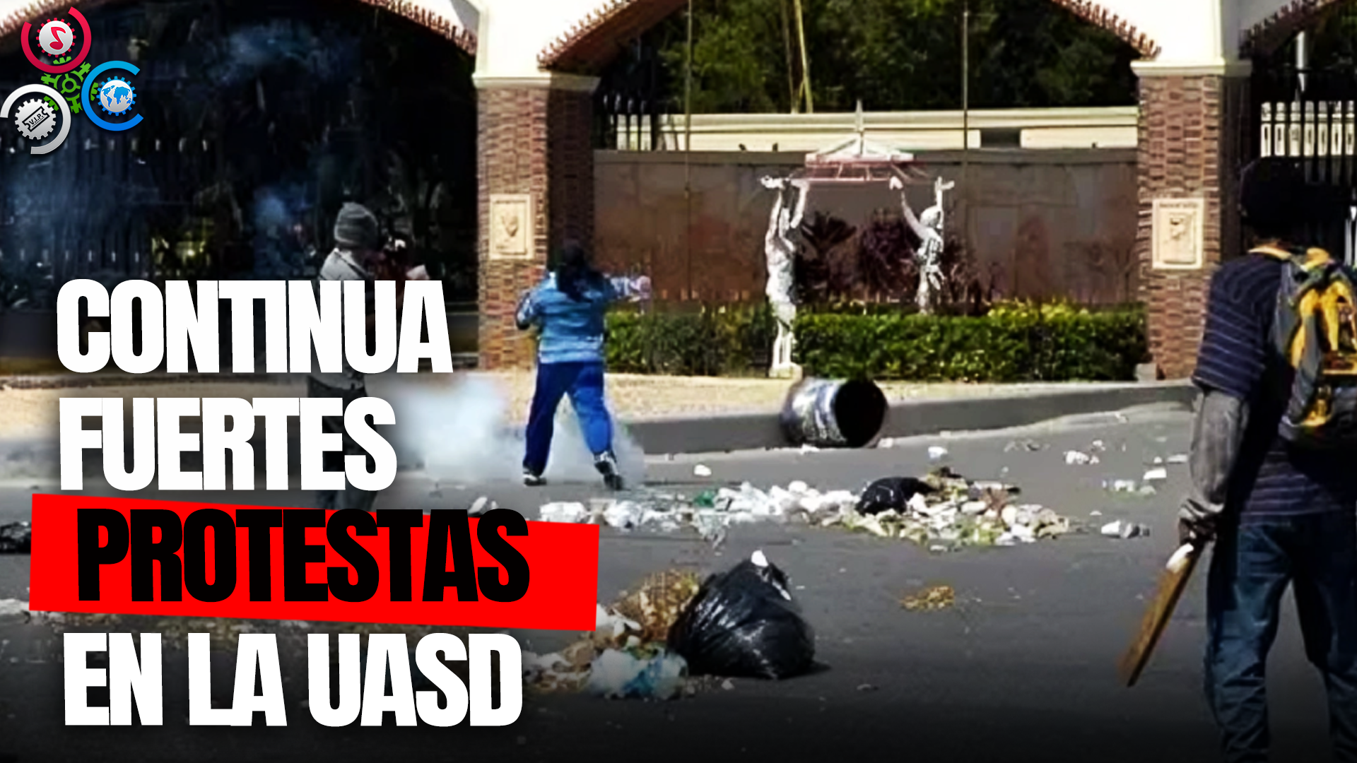 Estudiantes De La UASD San Francisco Protagonizan Protestas Violentas Por Segundo Día Consecutivo