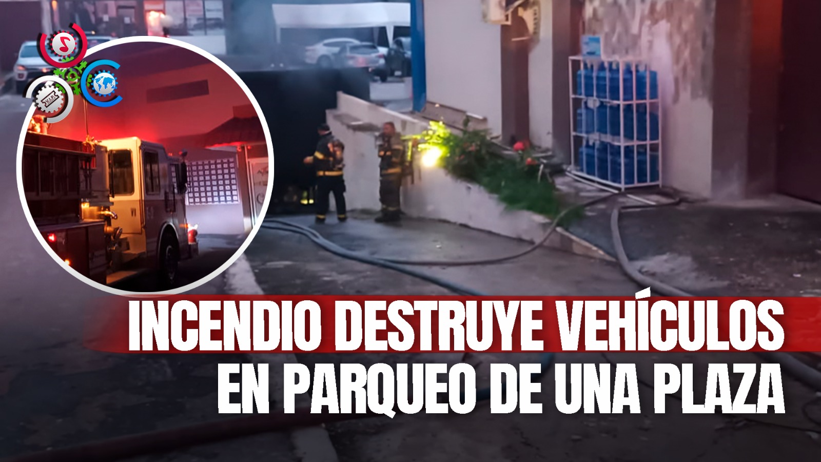 Fuerte Incendio En Sótano De Plaza Comercial En Santiago “16 Vehículos Afectados”