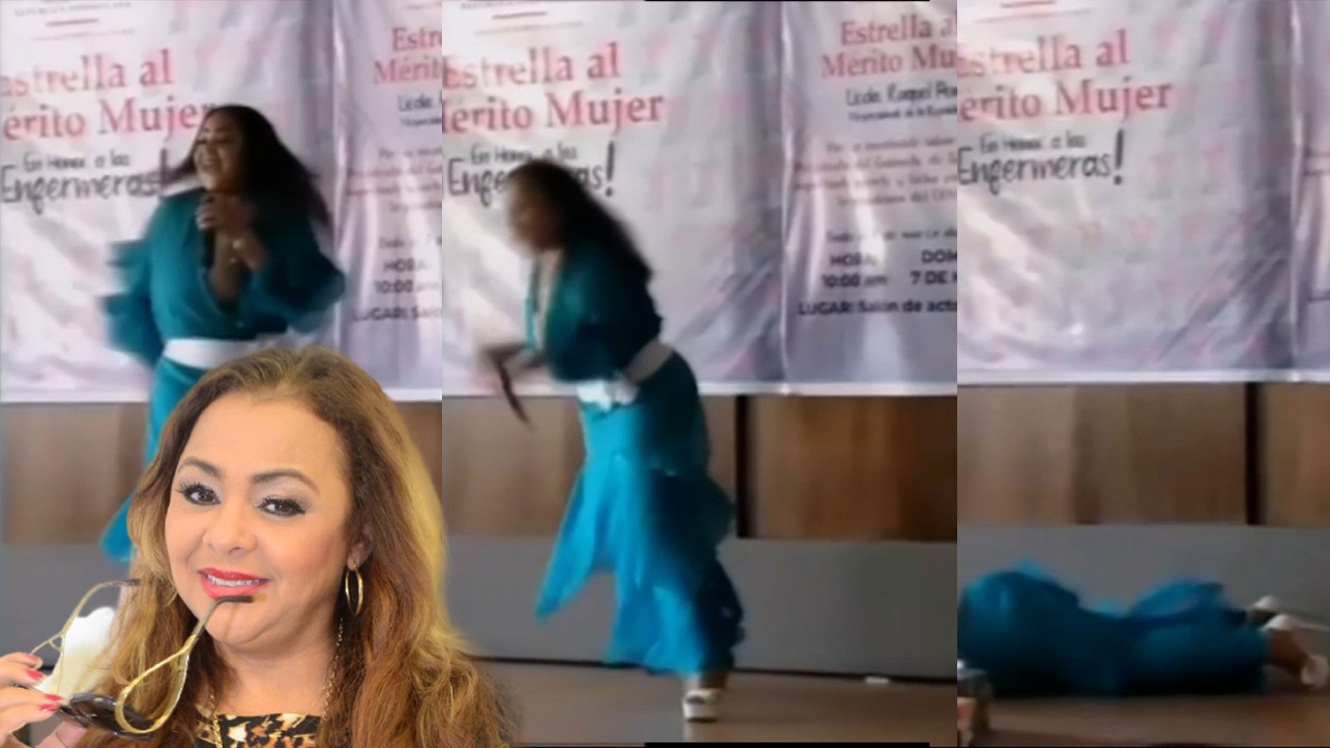 Jacqueline Estévez “SUFRE TREMENDA CAÍDA EN MEDIO DE UNA PRESENTACIÓN EN LA GOBERNACIÓN DE S.F.M.”