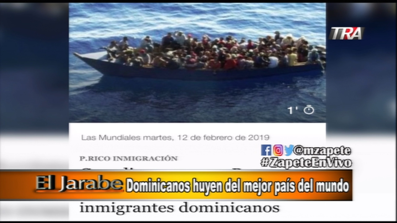 Marino Zapete ”Dominicanos Huyen Del Mejor País Del Mundo”