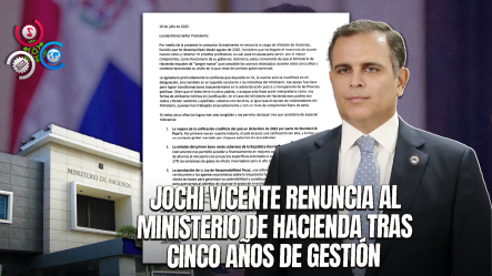 Jochi Vicente Habría Presentado Su Carta De Renuncia Como Ministro De Hacienda El Pasado 10 De Julio