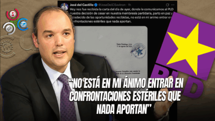 José Del Castillo Saviñón Renuncia Al PLD Tras Casi 20 Años De Militancia